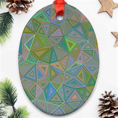 Triangle Background Abstract Ornament (oval) by Celenk