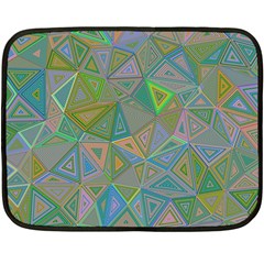 Triangle Background Abstract Double Sided Fleece Blanket (mini)  by Celenk