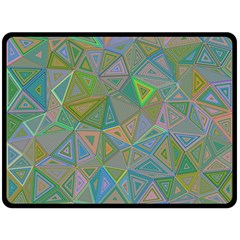 Triangle Background Abstract Double Sided Fleece Blanket (large)  by Celenk