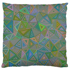 Triangle Background Abstract Standard Flano Cushion Case (one Side) by Celenk