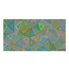 Triangle Background Abstract Satin Shawl by Celenk