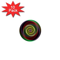 Spiral Vortex Fractal Render Swirl 1  Mini Magnet (10 Pack)  by Celenk