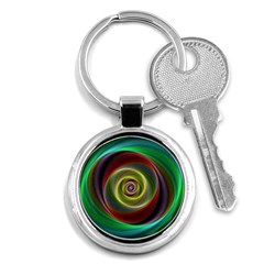 Spiral Vortex Fractal Render Swirl Key Chains (round)  by Celenk