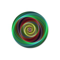 Spiral Vortex Fractal Render Swirl Magnet 3  (round) by Celenk