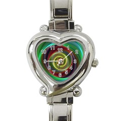 Spiral Vortex Fractal Render Swirl Heart Italian Charm Watch by Celenk