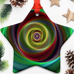 Spiral Vortex Fractal Render Swirl Star Ornament (two Sides) by Celenk