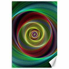 Spiral Vortex Fractal Render Swirl Canvas 12  X 18   by Celenk