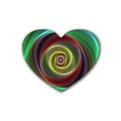 Spiral Vortex Fractal Render Swirl Heart Coaster (4 Pack)  by Celenk