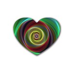 Spiral Vortex Fractal Render Swirl Heart Coaster (4 pack)  Front