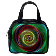 Spiral Vortex Fractal Render Swirl Classic Handbags (one Side) by Celenk