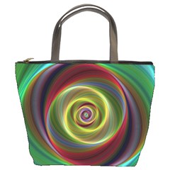 Spiral Vortex Fractal Render Swirl Bucket Bags by Celenk