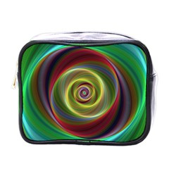 Spiral Vortex Fractal Render Swirl Mini Toiletries Bags by Celenk