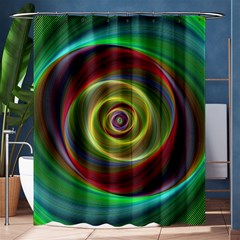 Spiral Vortex Fractal Render Swirl Shower Curtain 60  X 72  (medium)  by Celenk