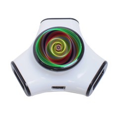 Spiral Vortex Fractal Render Swirl 3-port Usb Hub