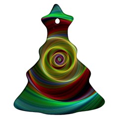 Spiral Vortex Fractal Render Swirl Christmas Tree Ornament (two Sides) by Celenk