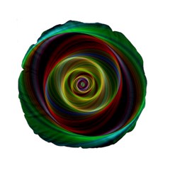 Spiral Vortex Fractal Render Swirl Standard 15  Premium Round Cushions by Celenk