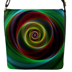 Spiral Vortex Fractal Render Swirl Flap Messenger Bag (s) by Celenk