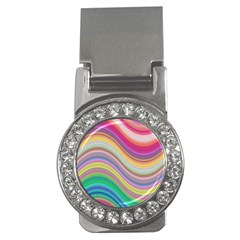 Wave Background Happy Design Money Clips (cz)  by Celenk