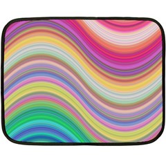 Wave Background Happy Design Double Sided Fleece Blanket (mini)  by Celenk