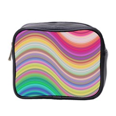 Wave Background Happy Design Mini Toiletries Bag 2-side by Celenk