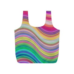 Wave Background Happy Design Full Print Recycle Bags (s)  by Celenk