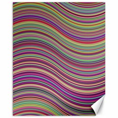 Wave Abstract Happy Background Canvas 11  X 14   by Celenk