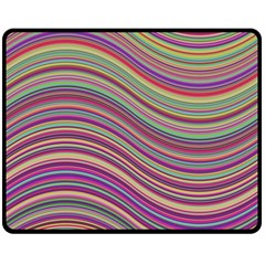 Wave Abstract Happy Background Fleece Blanket (medium)  by Celenk