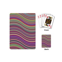 Wave Abstract Happy Background Playing Cards (mini)  by Celenk