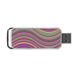 Wave Abstract Happy Background Portable Usb Flash (one Side) by Celenk