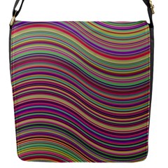 Wave Abstract Happy Background Flap Messenger Bag (s) by Celenk