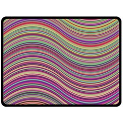 Wave Abstract Happy Background Double Sided Fleece Blanket (large)  by Celenk