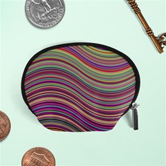 Wave Abstract Happy Background Accessory Pouches (small)  by Celenk