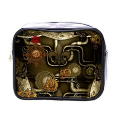 Wonderful Noble Steampunk Design, Clocks And Gears And Butterflies Mini Toiletries Bags by FantasyWorld7