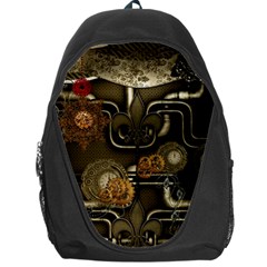 Wonderful Noble Steampunk Design, Clocks And Gears And Butterflies Backpack Bag by FantasyWorld7