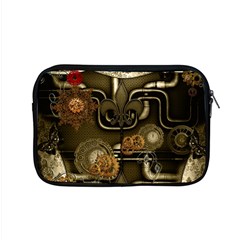 Wonderful Noble Steampunk Design, Clocks And Gears And Butterflies Apple Macbook Pro 15  Zipper Case by FantasyWorld7