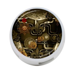 Wonderful Noble Steampunk Design, Clocks And Gears And Butterflies 4-port Usb Hub (one Side) by FantasyWorld7