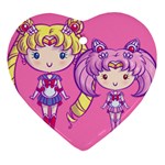 CutiE Moons Heart Ornament Front