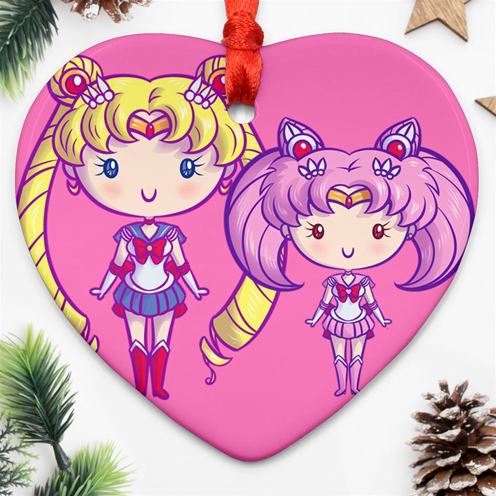 CutiE Moons Heart Ornament