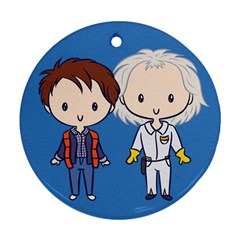 Time Travelin  Cuties Round Ornament