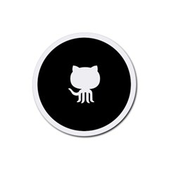 Logo Icon Github Rubber Round Coaster (4 Pack)  by Celenk