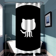 Logo Icon Github Shower Curtain 36  X 72  (stall)  by Celenk