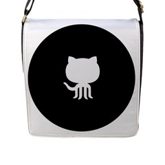 Logo Icon Github Flap Messenger Bag (l)  by Celenk