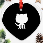 Logo Icon Github Ornament (Heart) Front