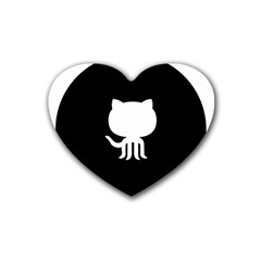 Logo Icon Github Rubber Coaster (heart)  by Celenk