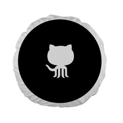 Logo Icon Github Standard 15  Premium Flano Round Cushions by Celenk