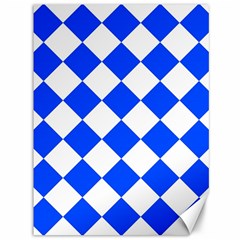 Blue White Diamonds Seamless Canvas 36  X 48   by Celenk