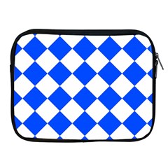 Blue White Diamonds Seamless Apple Ipad 2/3/4 Zipper Cases by Celenk