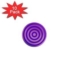 Circle Target Focus Concentric 1  Mini Magnet (10 Pack)  by Celenk