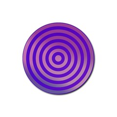 Circle Target Focus Concentric Rubber Coaster (round)  by Celenk