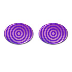 Circle Target Focus Concentric Cufflinks (oval) by Celenk